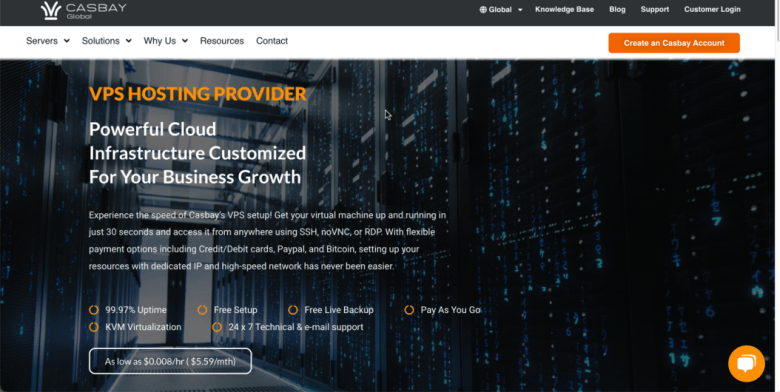 Casbay 马来西亚VPS服务商 100M带宽不限流量