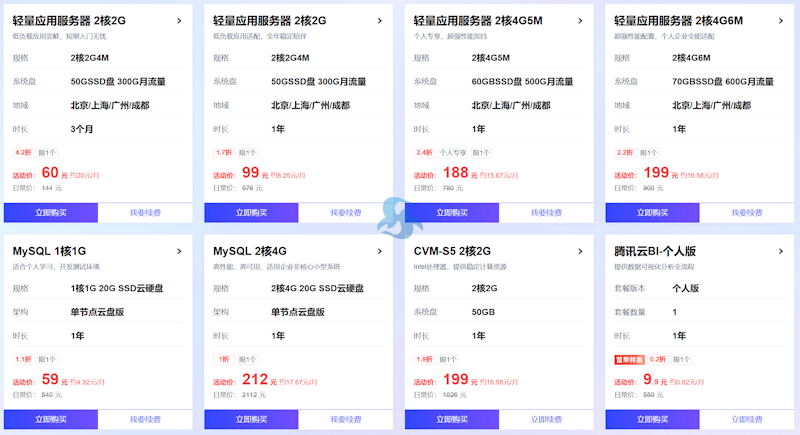 双11大促腾讯云活动 - 轻量云服务器年付38元 新老客户优惠且支持续费 - 第4张