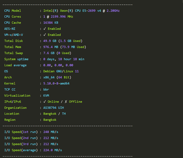 LightLayer 泰国VPS性能测评 泰国原生IP 可选东南亚外贸业务 - 第3张